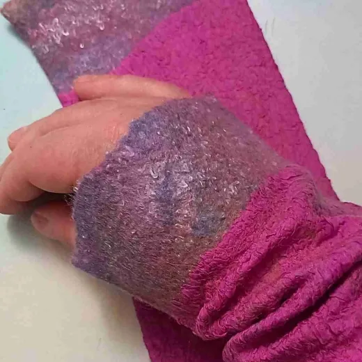 AS-10 Magentatraum – Armstulpen ohne Daumenloch, pink, Regenbogen