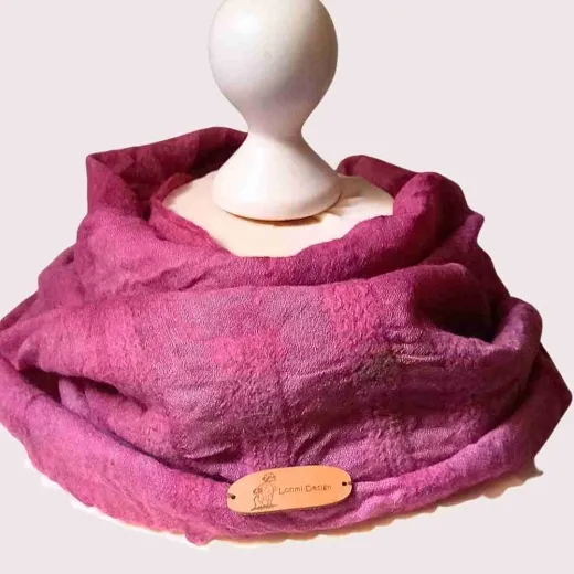 LS-1 Beerenzauber – Loop-Schal aus Wolle & Seide