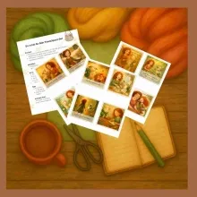 12 liebevoll gestaltete Freundschafts- und Herzensgrußkarten als PDF zum Ausdrucken. Flauschpost aus dem Filzland – kleine Karten für große Nähe.