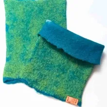 HS-9 Morgentau – Handstulpen ohne Daumenloch, Hellgrün,grün, blau