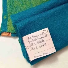 HS-9 Morgentau – Handstulpen ohne Daumenloch, Hellgrün,grün, blau