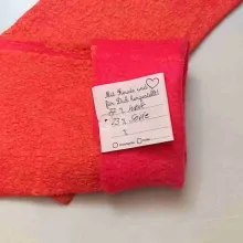 AS-8 Lebensfreude – Armstulpen ohne Daumenloch in Pink, Orange AS-8 Lebensfreude – Armstulpen ohne Daumenloch in Pink, Orange