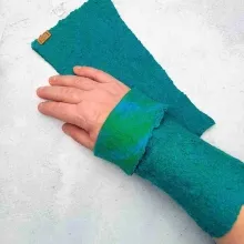 HS-5 Lagune- Armstulpen ohne Daumenloch, in Türkis, grün, türkisblau HS-5 Lagune- Armstulpen ohne Daumenloch, in Türkis, grün, türkisblau