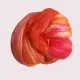 MS-1 Merino-Seide „Feuerzauber“ – handgefärbter Kammzug (50 % Wolle / 50 % Seide)