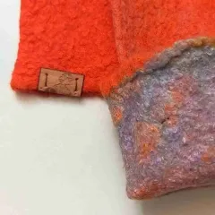 AS-13 Regenbogenland - Armstulpen ohne Daumenloch, orange,bunter Farbverlauf