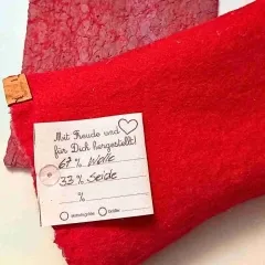 HS-10 Herbstglühen – Handstulpen mit Daumenloch in Rot, braun, grau